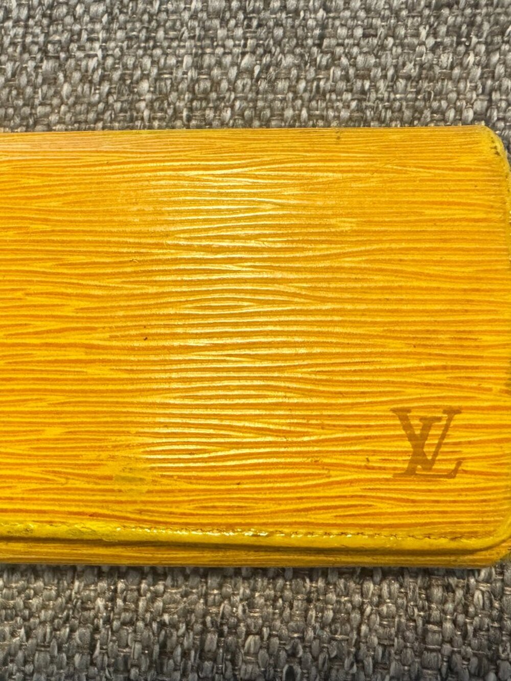 Louis Vuitton EPI Yellow & Purple Leather Tresor Porte-tresor Zip Wallet,